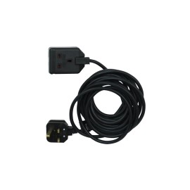 1 Gang 10m 13A HD Mains Extension Lead, Black (EXS13110B)