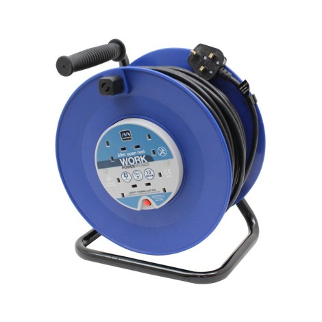 50m 13A 4 Socket HD Mains Extension Reel (HDCC5013/4BL)