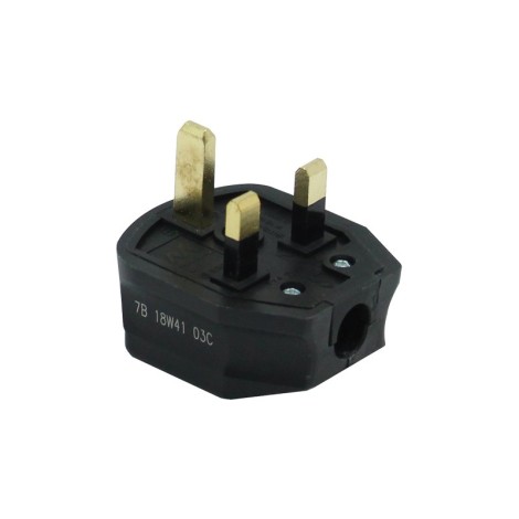 13A HD Mains Plug, Black (7B)