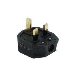 13A HD Mains Plug, Black (7B)