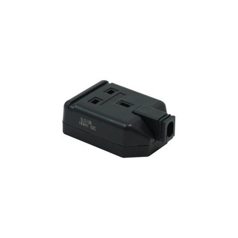 1 Gang 13A HD Mains Socket, Black (ELS13B)