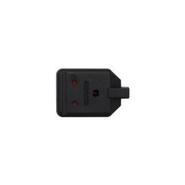 1 Gang 15A Round Pin HD Mains Socket, Black (ELS15B)