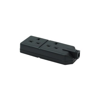 2 Gang 13A HD Mains Socket, Black (ELS132B)