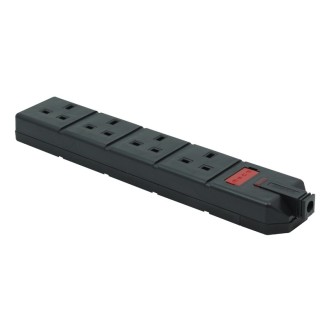 4 Gang 13A HD Mains Socket, Black (ELS134B)