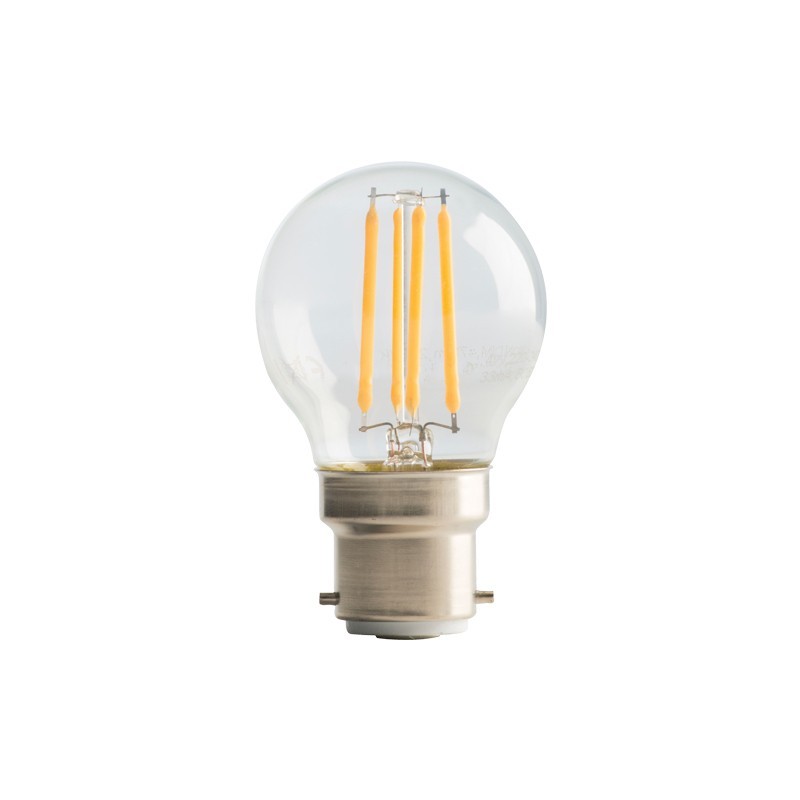 4W LED CLEAR GOLF BALL FILAMENT LAMP, B22 2700K