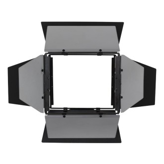 RIMA 4-Leaf Barn Door, Silver/Black