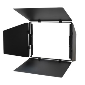 RIMA 4-Leaf Barn Door, Silver/Black
