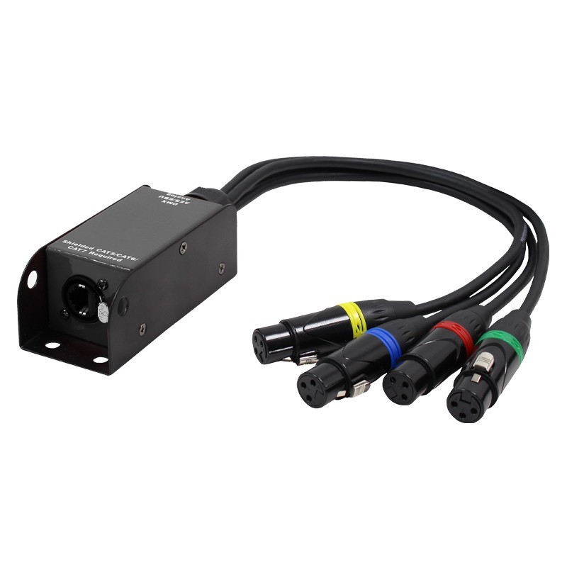 etherCON to DMX Multicore Adaptor 3-pin Female XLR Tails