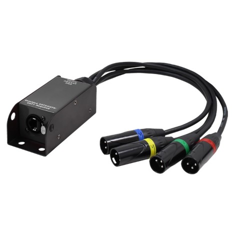etherCON to DMX Multicore Adaptor 3-pin Male XLR Tails