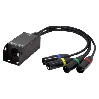 etherCON to DMX Multicore Adaptor 3-pin Male XLR Tails