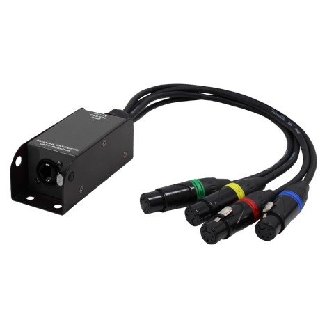 etherCON to DMX Multicore Adaptor 5-pin Female XLR Tails