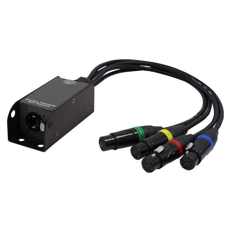 etherCON to DMX Multicore Adaptor 5-pin Female XLR Tails