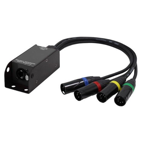 etherCON to DMX Multicore Adaptor 5-pin Male XLR Tails