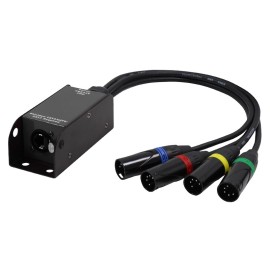 etherCON to DMX Multicore Adaptor 5-pin Male XLR Tails