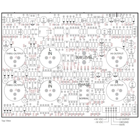 Mackie SWA1801 Input PCB Assembly Board 23020790