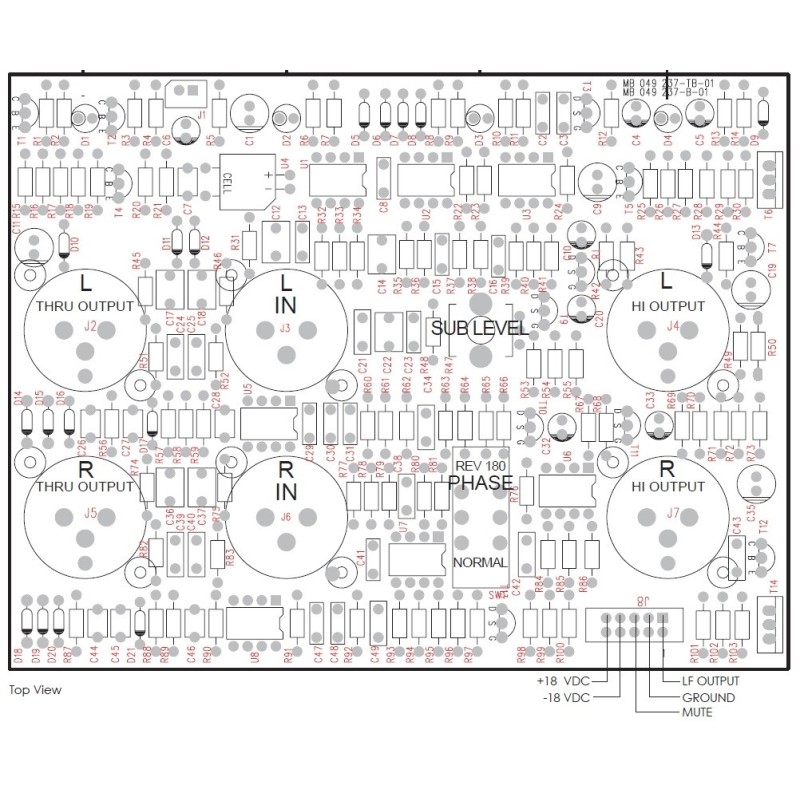 Mackie SWA1801 Input PCB Assembly Board 23020790