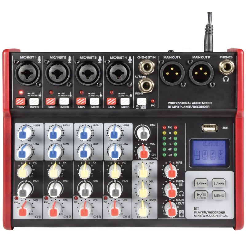 Citronic CSM-6 Mixer with USB / Bluetooth Player