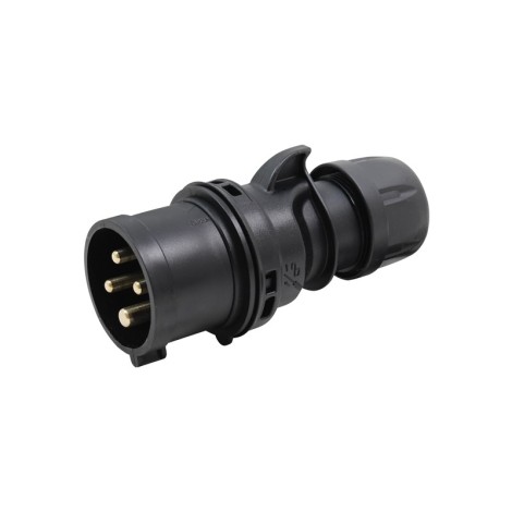 16A 415V 3P+E Plug Black (014-6x)