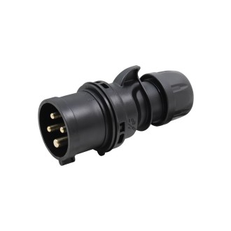 16A 415V 3P+E Plug Black (014-6x)