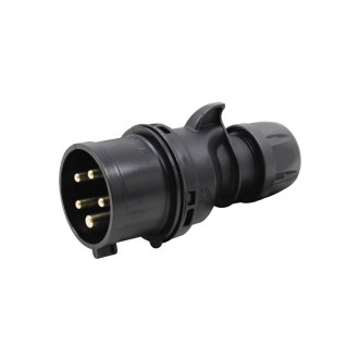 16A 415V 3P+N+E Black Plug (015-6x)