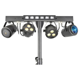 Qtx Stage Bar - PAR+ Fireball + Laser + UV/Strobe + Stand