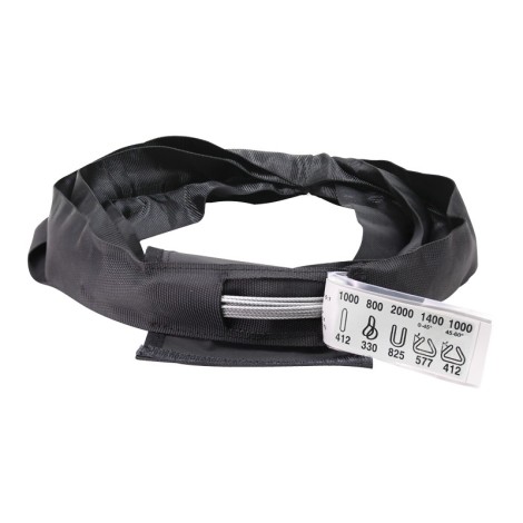 Black Softsteel 1 Ton WLL, Working Length 2m