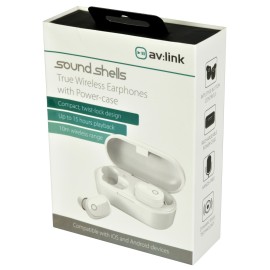 Avlink True Wireless Bluetooth Earphones & Charging Case White