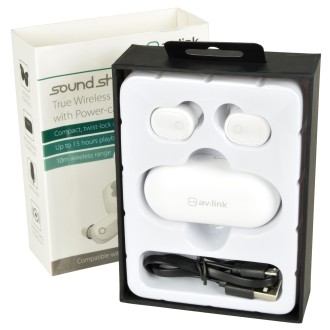Avlink True Wireless Bluetooth Earphones & Charging Case White