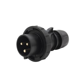 32A 230V IP67 2P+E Black Plug (0232-6X)