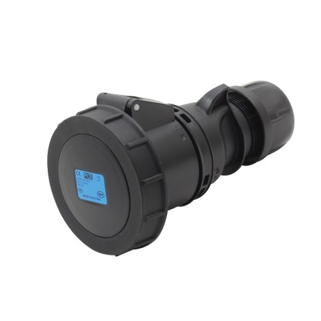 32A 230V IP67 2P+E Black Socket (2232-6X)