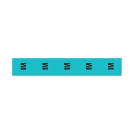 Cable Length ID Tape (24mm x 33m) - 1m Light Blue