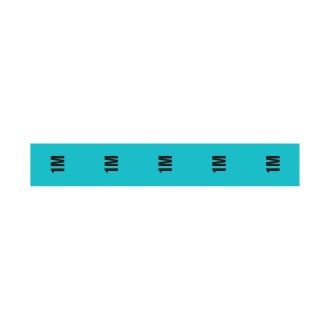 Cable Length ID Tape (24mm x 33m) - 1m Light Blue