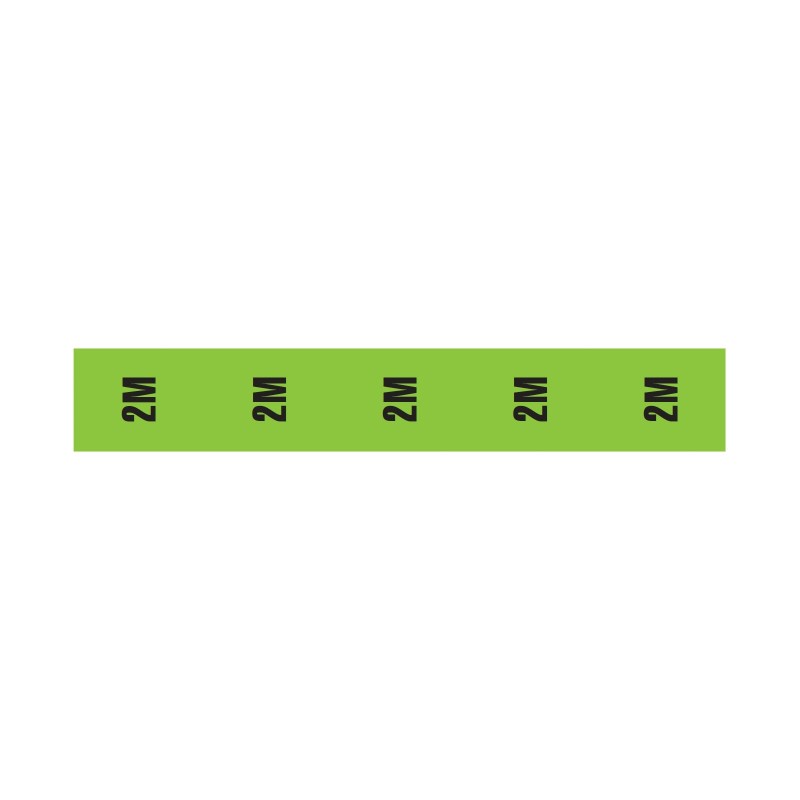 Cable Length ID Tape (24mm x 33m) - 2m Light Green
