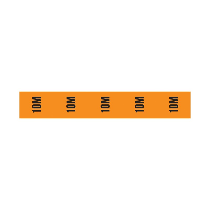 Cable Length ID Tape (24mm x 33m) - 10m Orange