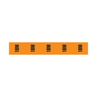 Cable Length ID Tape (24mm x 33m) - 10m Orange