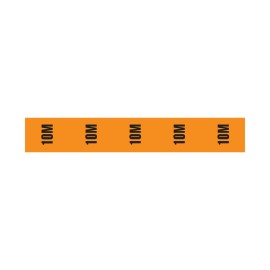Cable Length ID Tape (24mm x 33m) - 10m Orange