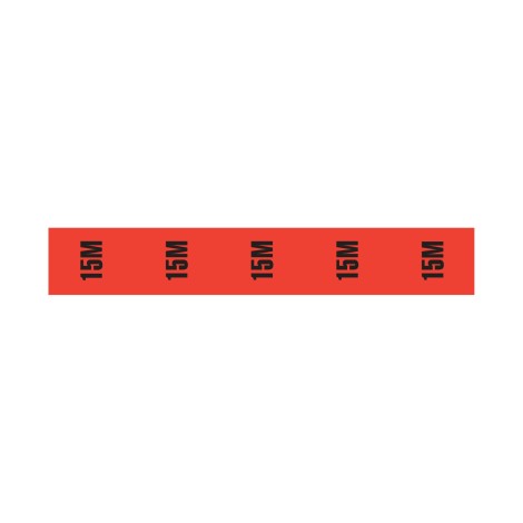 Cable Length ID Tape (24mm x 33m) - 15m Red