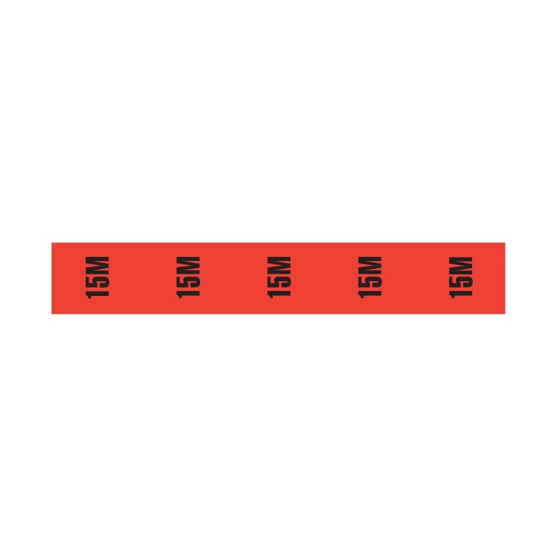 Cable Length ID Tape (24mm x 33m) - 15m Red