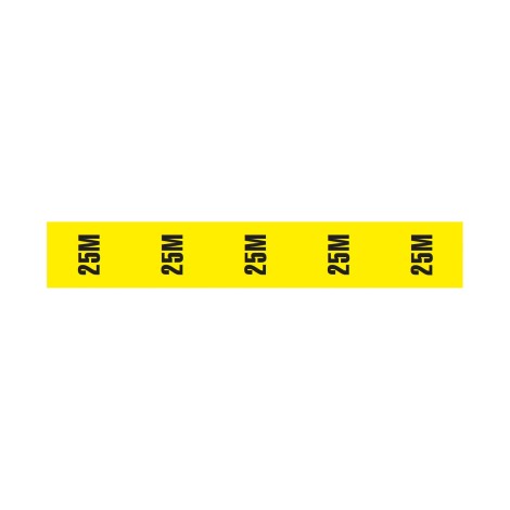 Cable Length ID Tape (24mm x 33m) - 25m Yellow