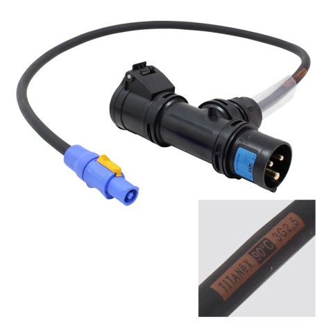 2m 2.5mm T Connect to PowerCON Cable