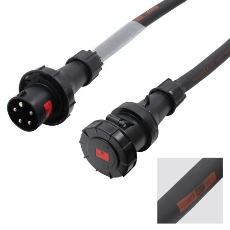 3m 63A Male - 63A Female 3PH 16mm 5C Cable