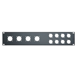 2U 19'' Punched Rack Panel - 4 D and 4 G Type  (R1273MPR/2UK)