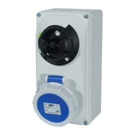 16A 230V 2P+E IP67 Switched Interlock Socket (61132-6)