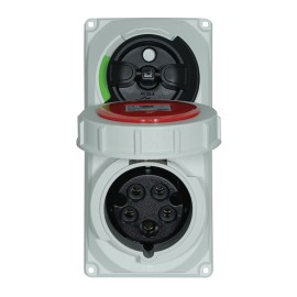 16A 415V 3P+N+E IP67 Switched Interlock Socket (61152-6)