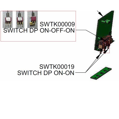 KRK VXT8 SWITCH DP-ON-OFF-ON - SWTK00009,  KRK SWTK00009