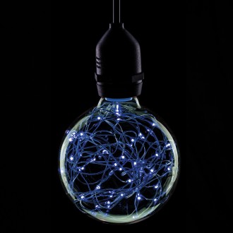 1.7W LED G95 ES Poly Star Polycarbonate Lamp, Blue