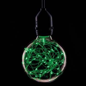 1.7W LED G95 ES Poly Star Polycarbonate Lamp, Green