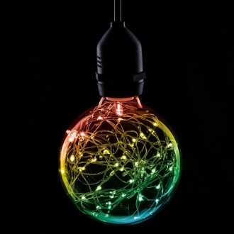 1.7W LED G95 ES Poly Star Polycarbonate Lamp, RGB