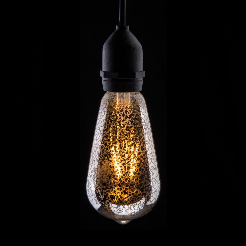 4W Dimmable LED ST64 Crackle Filament Lamp 2200K BC
