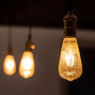 4W Dimmable LED ST64 Crackle Filament Lamp 2200K BC